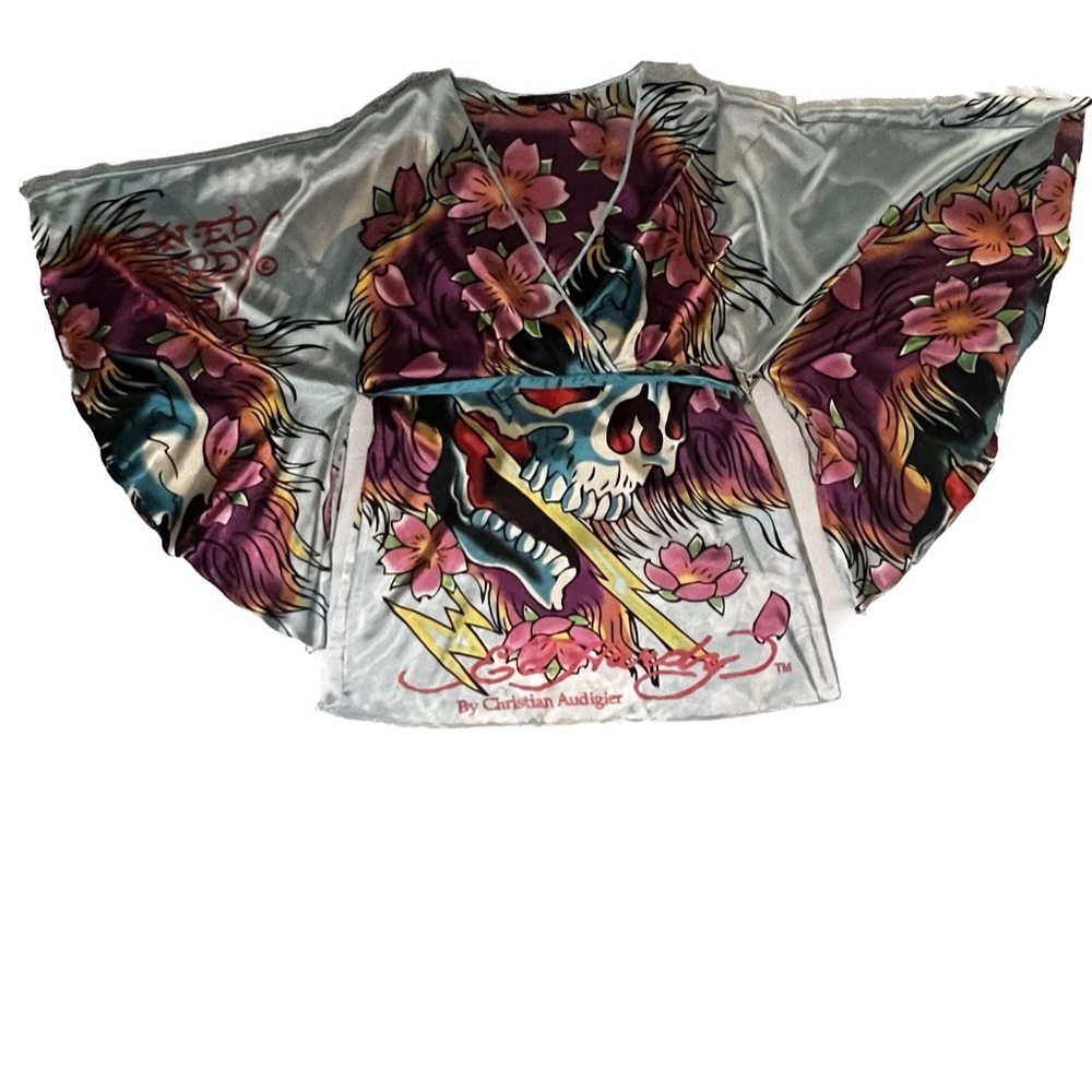 Ed Hardy Kimono Dress Shirt Vintage 3X